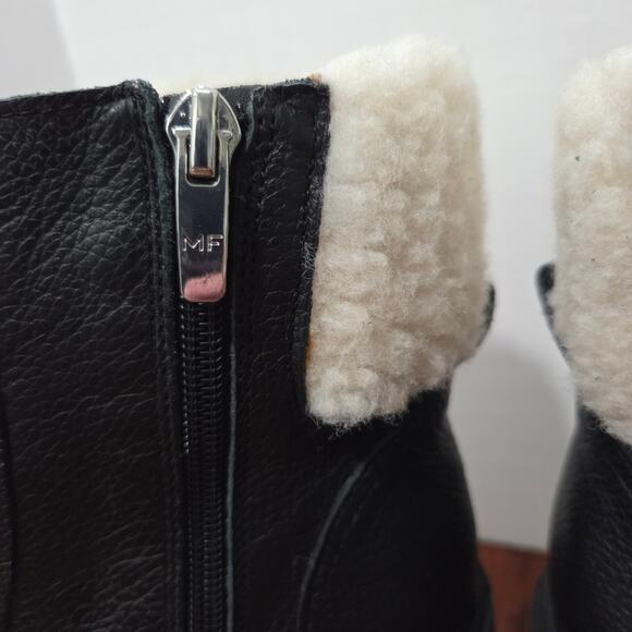 Marc Fisher Lakynn Lace Up Lug Sole Heeled Combat Booties Size 7.5 - Picture 8 of 11